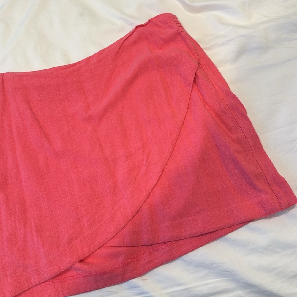 ASOS linen wrap front mini skirt - Picture 4 of 6